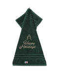 Original Towel Happy Holidays 50X70 - Juniper Green/Lt Beige