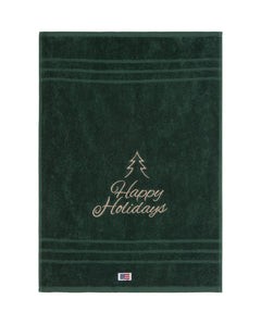 Original Towel Happy Holidays 50X70 - Juniper Green/Lt Beige