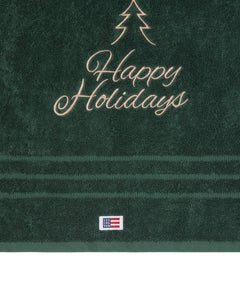 Original Towel Happy Holidays 50X70 - Juniper Green/Lt Beige