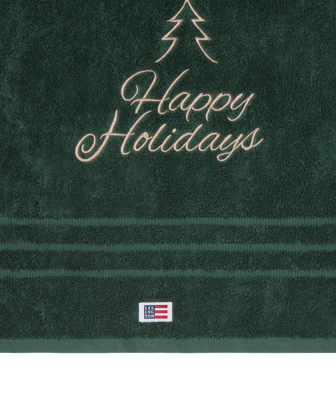 Original Towel Happy Holidays 50X70 - Juniper Green/Lt Beige