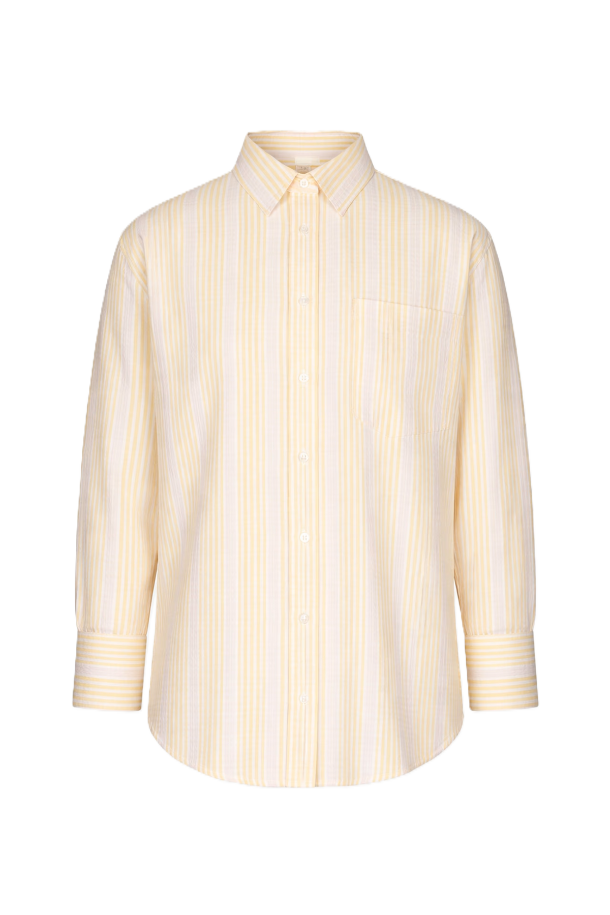 Bibi Crepe Shirt - Ljusgul Randig