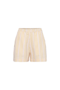 Bianca Crepe Shorts - Light Yellow Stripe