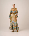 Organza Maxi Skirt - Forest Flower