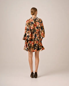 Striped Shirt Dress - Evening Roses