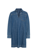 Haley Dress - Mid Blue