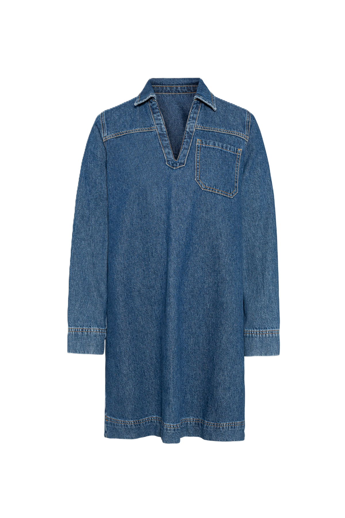 Haley Dress - Mid Blue
