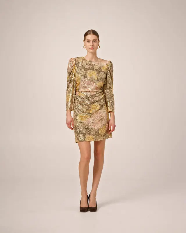Sequins Mini Dress - Evening Roses