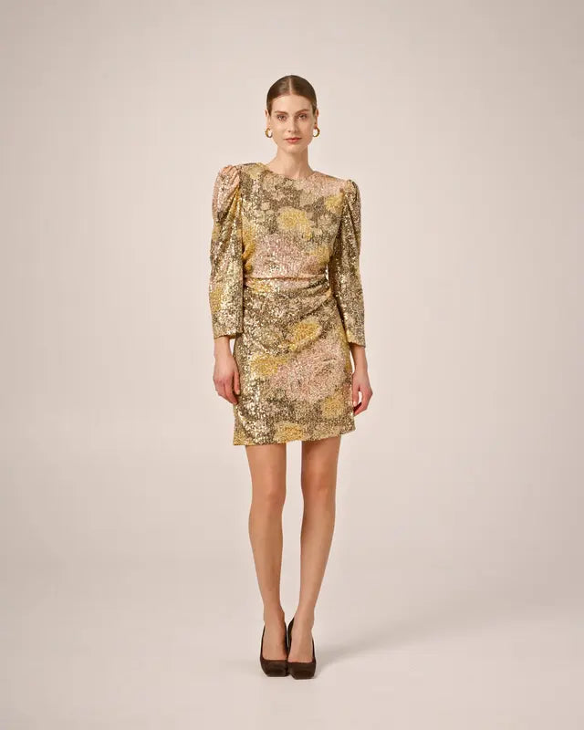 Sequins Mini Dress - Evening Roses