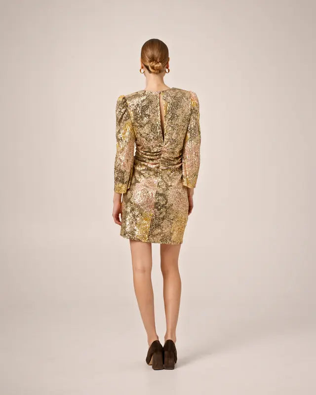 Sequins Mini Dress - Evening Roses