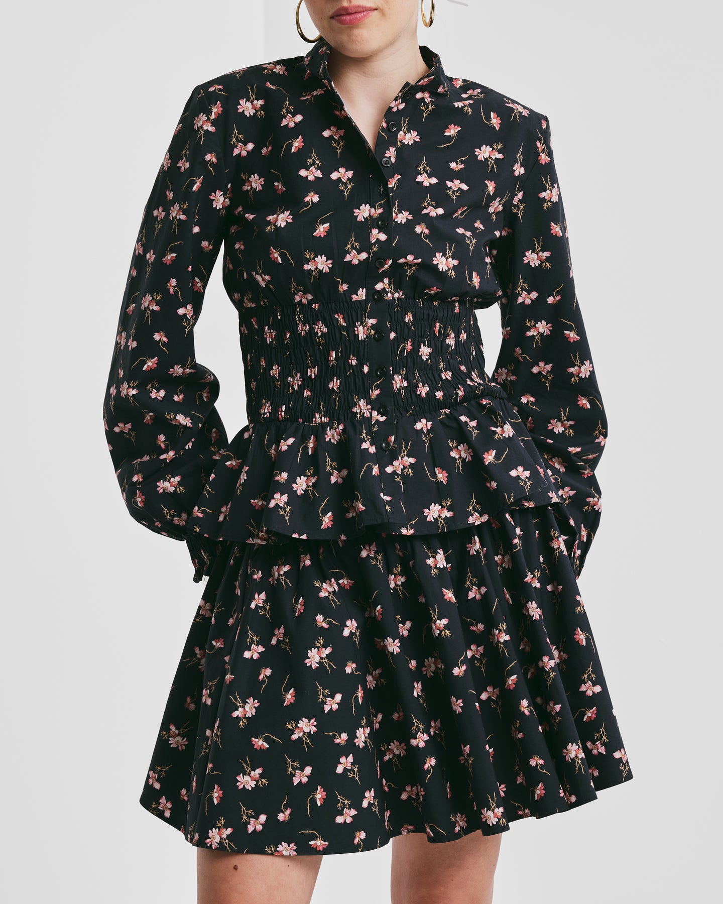 Poplin Smocking Blouse - Petals