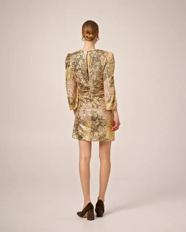 Sequins Mini Dress - Evening Roses