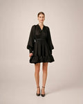 Cupro Mini Dress - Black