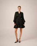 Cupro Mini Dress - Black
