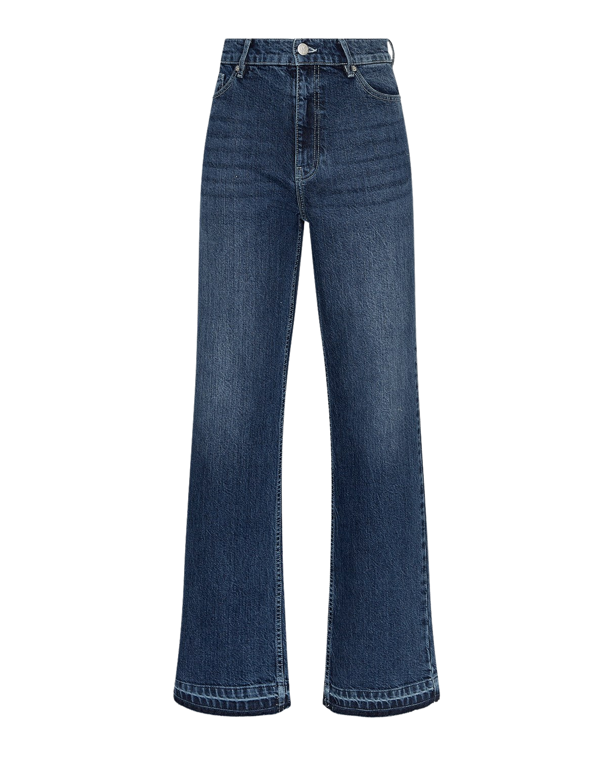 Eli Ada Hw Straight Jeans Long - Mid Blue Wash