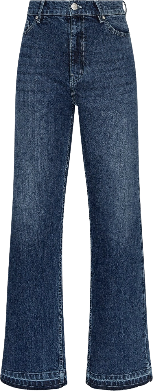 Eli Ada Hw Straight Jeans Long - Mid Blue Wash