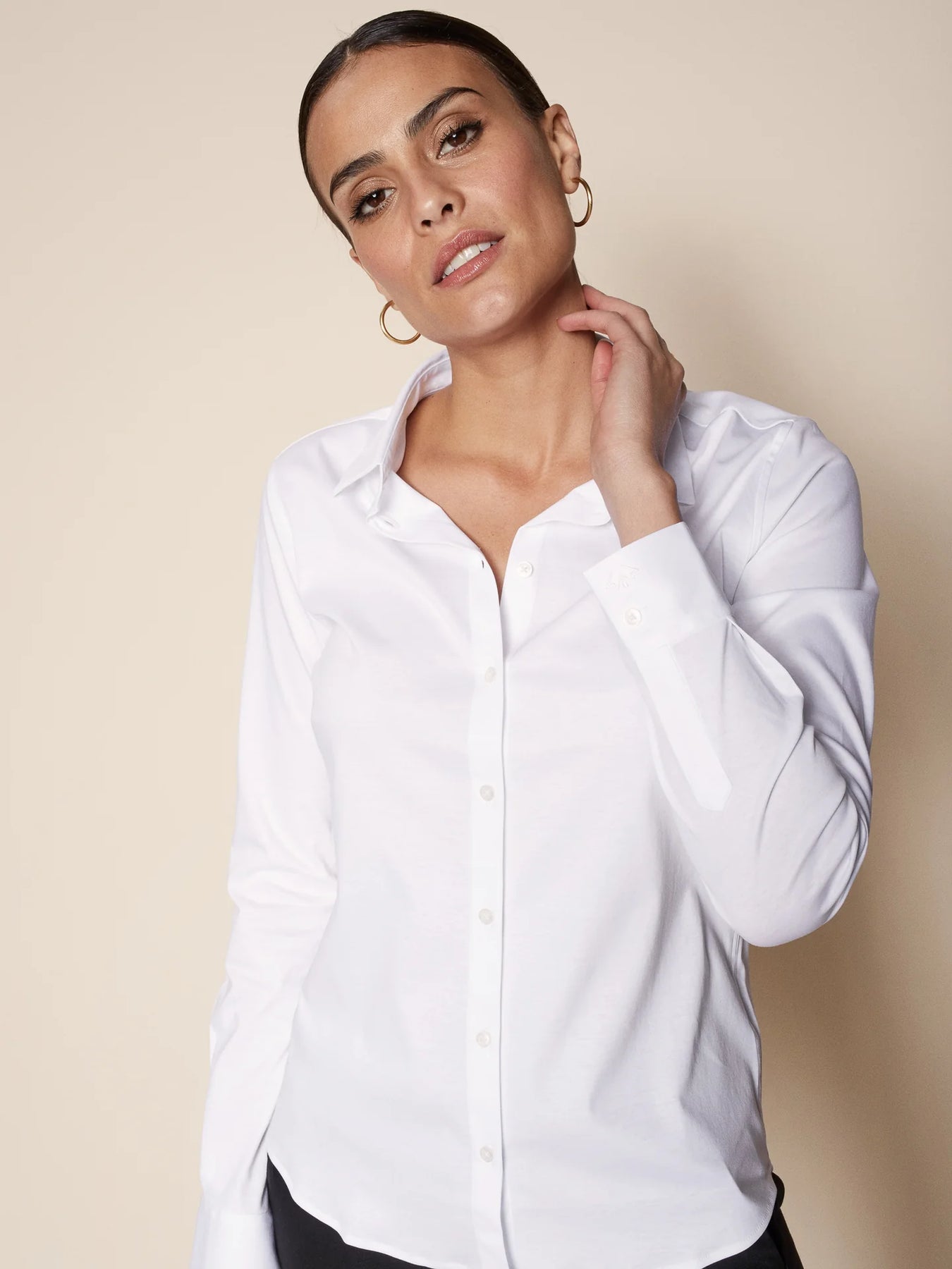 Tina Jersey Shirt - Vit