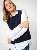 Almine Thora Stickad Väst - Maritime Blue