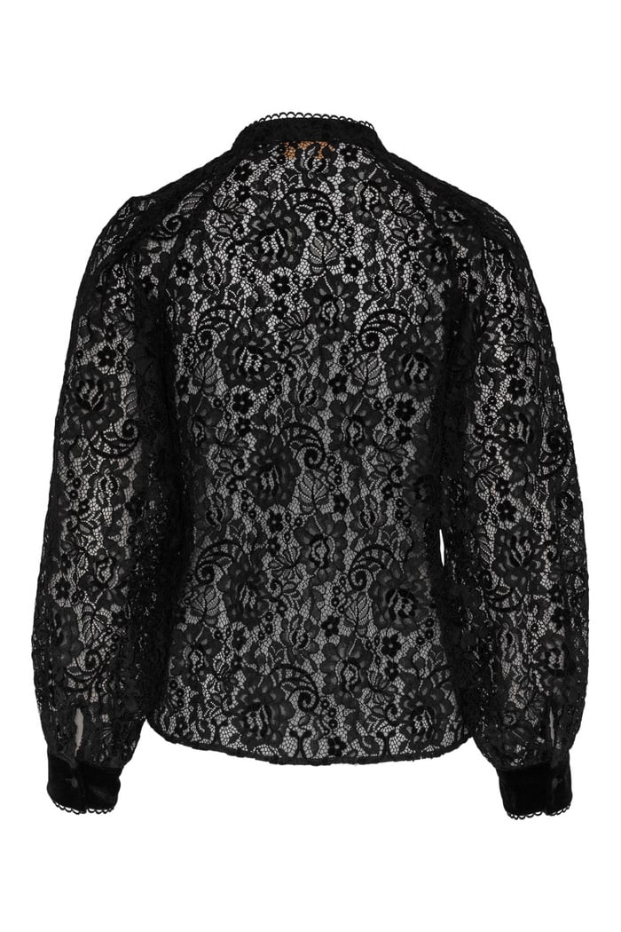 Inez Blus - Svart spets