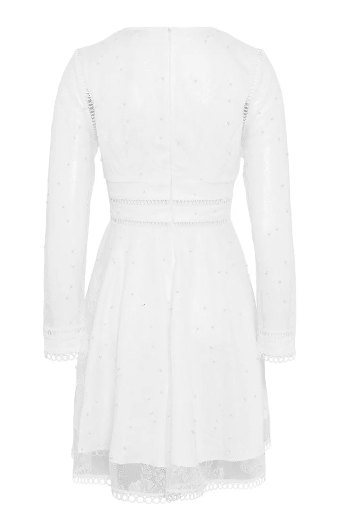 Ellie Dress - Vit Spets