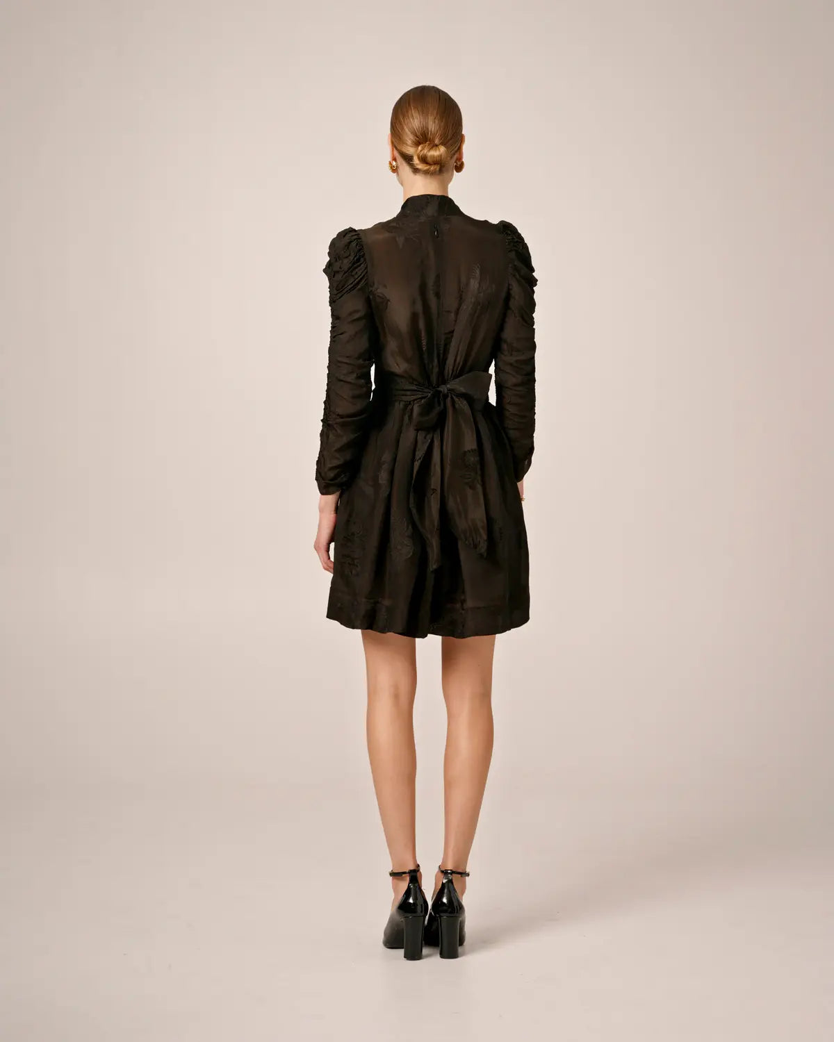 Jacquard Mini Dress I - Black