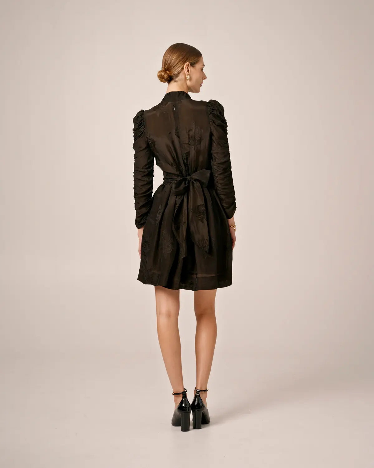Jacquard Mini Dress I - Black