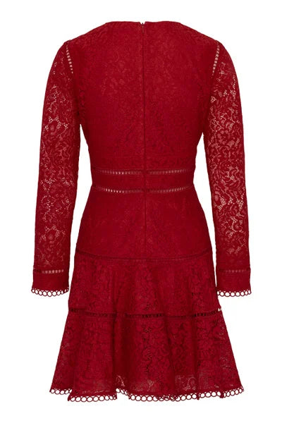 Ellie Dress - Red Lace