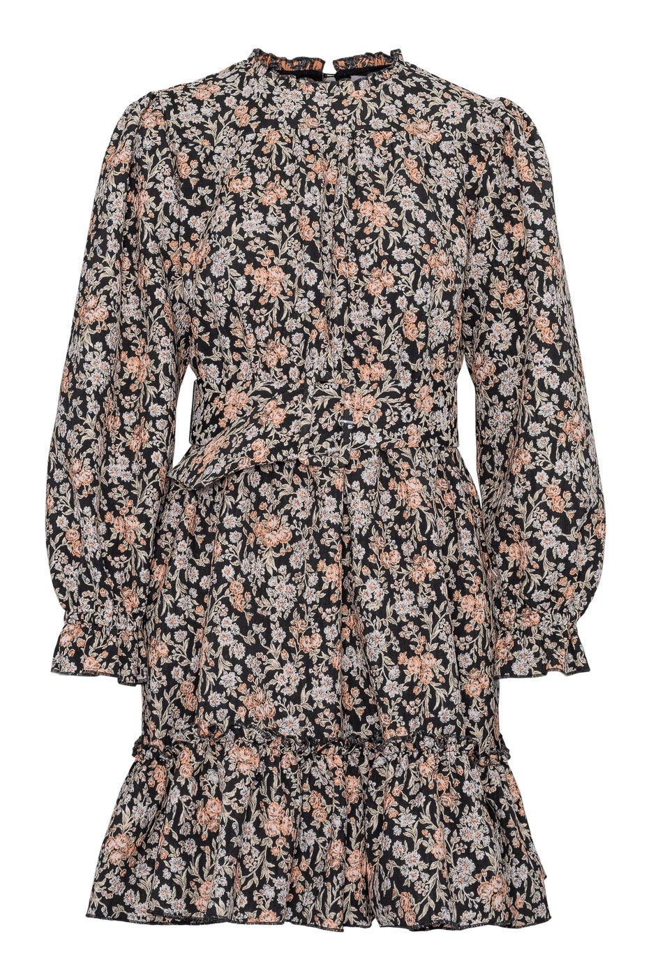 Sophie Mini Dress - Black Jacquard