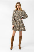 Sophie Mini Dress - Black Jacquard