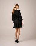Striped Belt Dress - Black