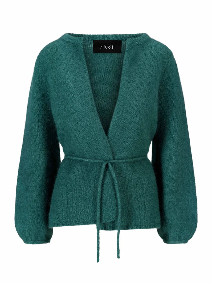 Fredrikke Chunky Cardigan - Frosty Spruce
