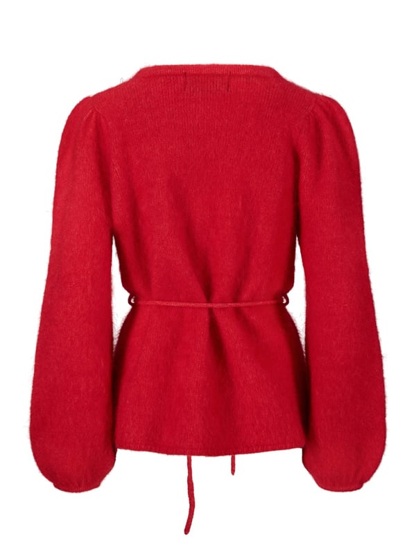 Fredrikke Chunky Cardigan - Bright Red