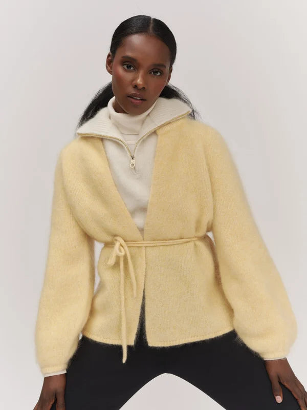 Fredrikke Chunky Cardigan - Gul