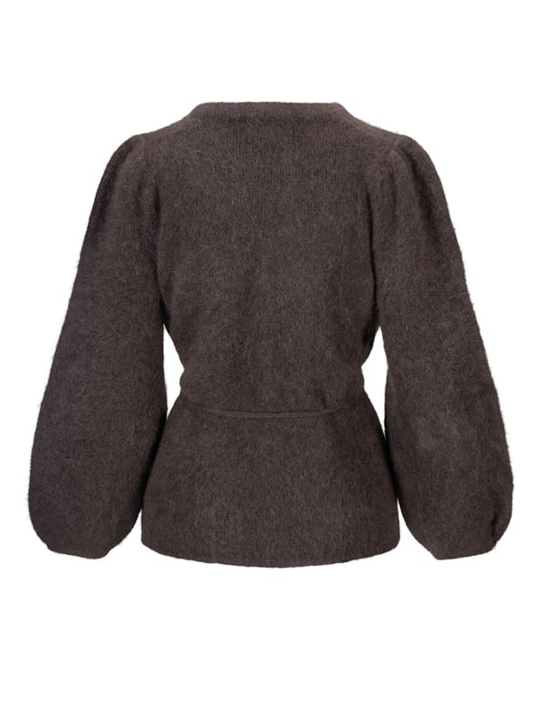Fredrikke Chunky Cardigan - Dark Brown