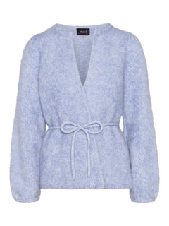 Fredrikke Chunky Cardigan - Blue Melange