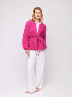 Fredrikke Chunky Cardigan - Hot Pink
