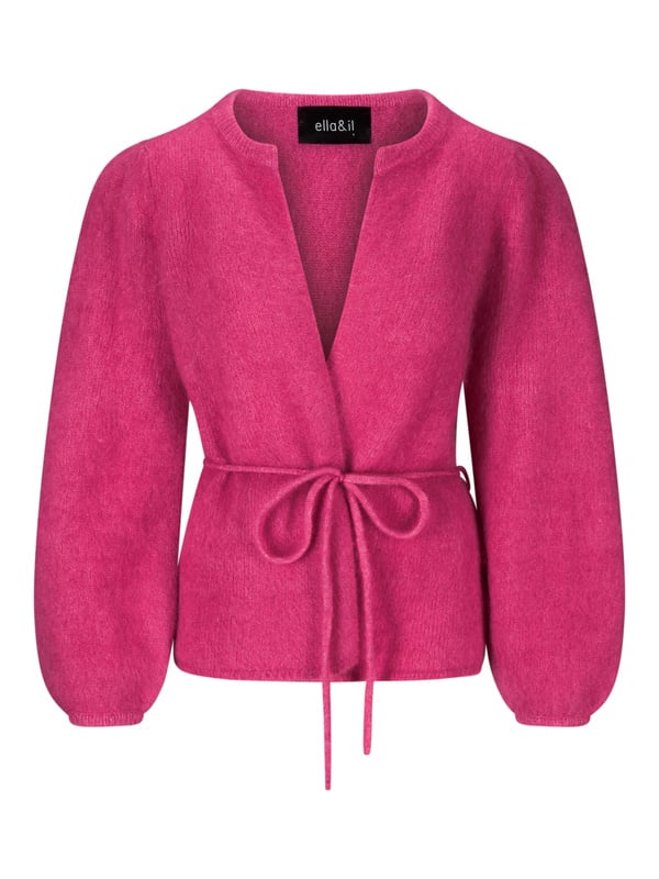 Fredrikke Chunky Cardigan - Raspberry