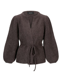 Fredrikke Chunky Cardigan - Dark Brown
