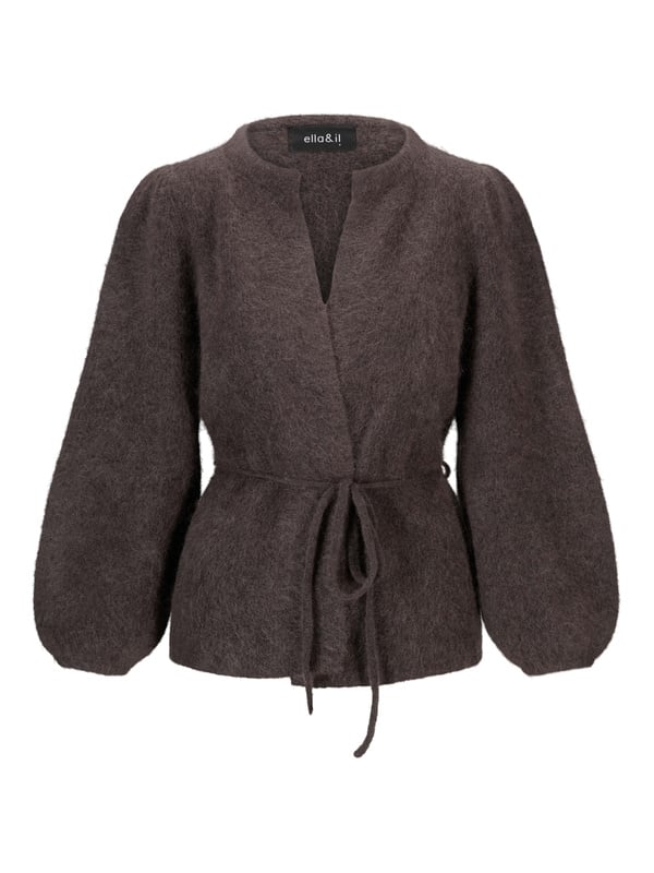Fredrikke Chunky Cardigan - Dark Brown