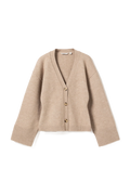Lenyx Stickad Kofta - Sand Melange