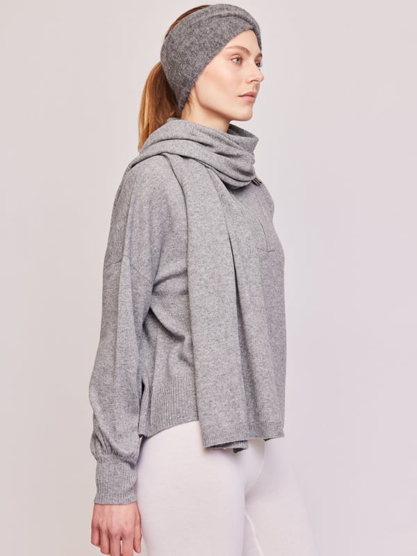 Juni Alpaca Head Band - Grey Melange
