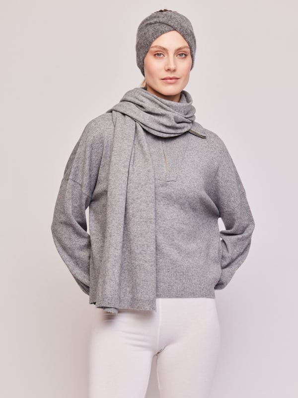Juni Alpaca Head Band - Grey Melange
