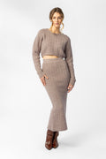 Darcy Midi Skirt - Taupe