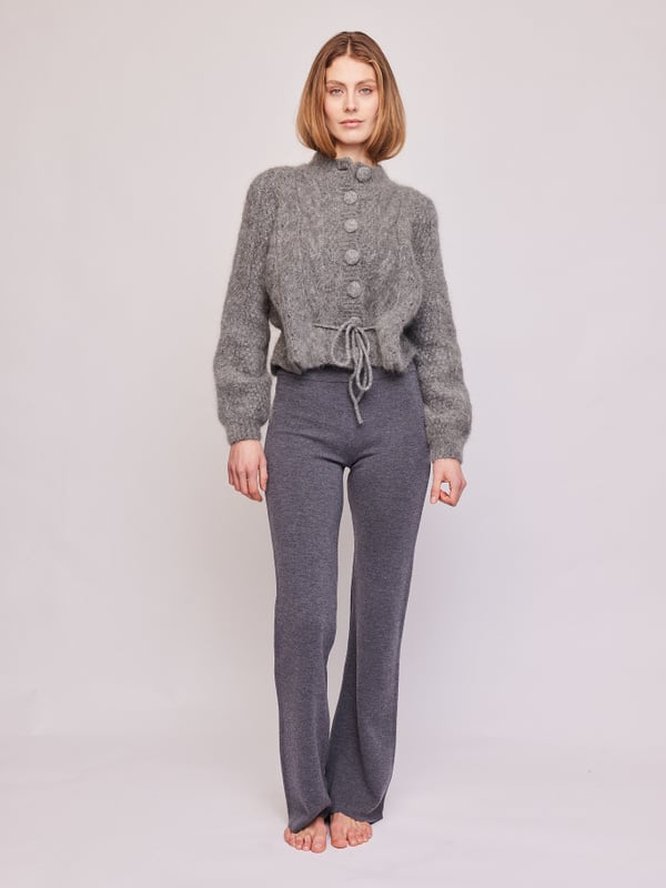 Sophia Chunky Cardigan - Grey Melange