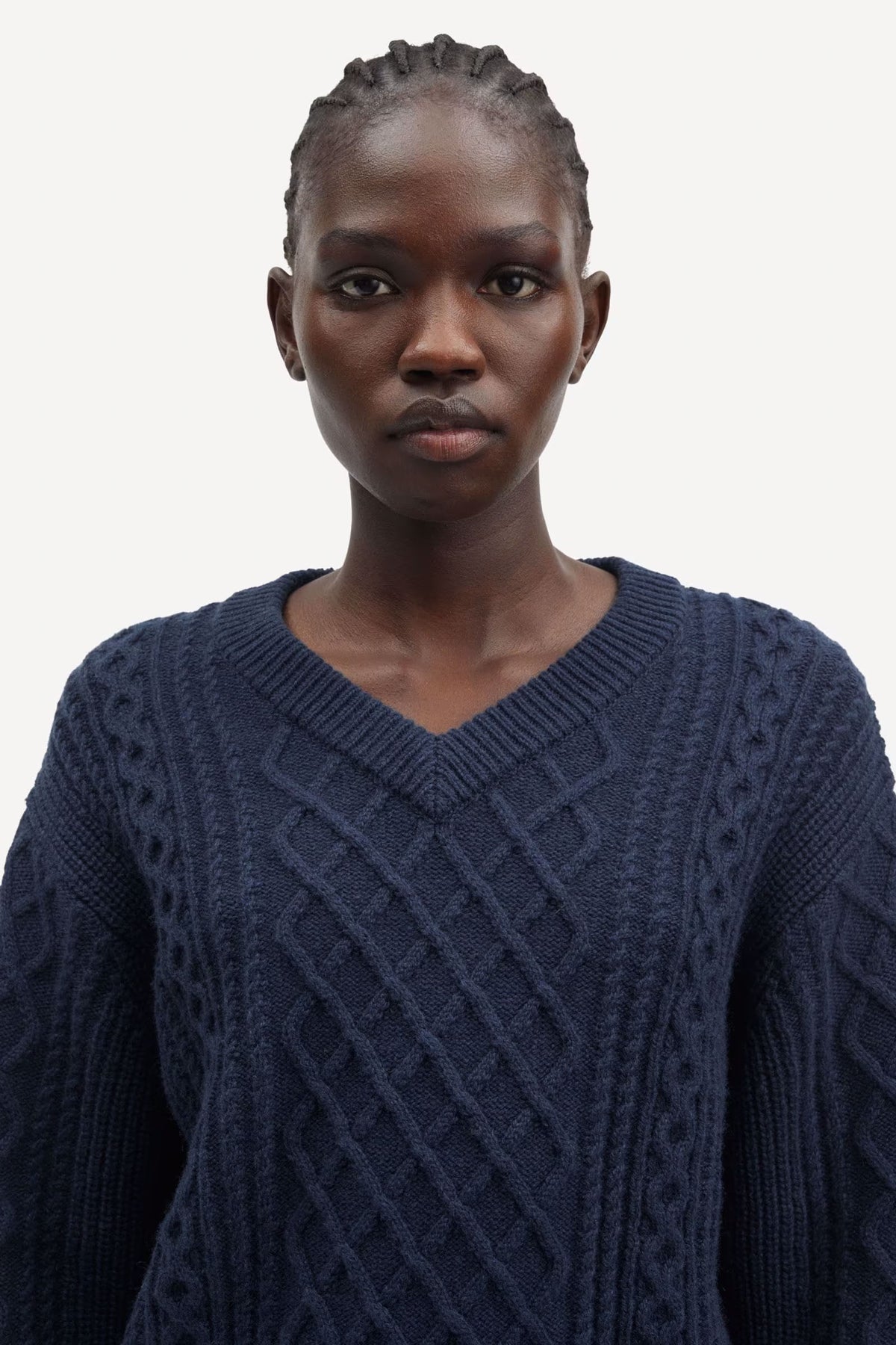 Sadene V-Neck Sweater - Outer Space
