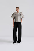 Cleo Puff Sleeve Blouse - Steel Grey