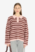Olivia Wool Polo - Lt. Pink Mix
