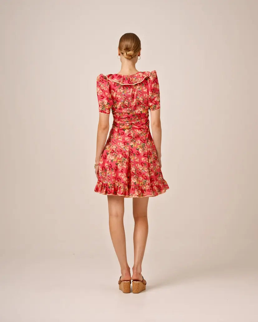 Cotton Party Mini Dress - Crush