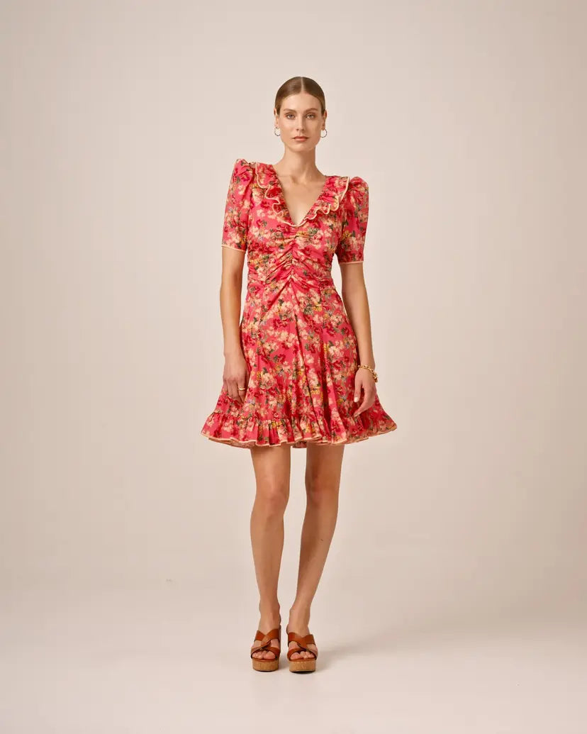 Cotton Party Mini Dress - Crush