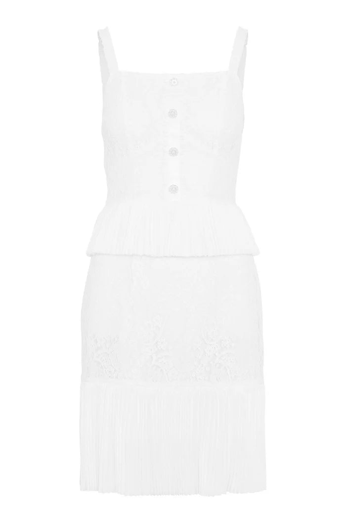 Juniper Mini Dress - White Lace