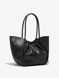 Large Ruched Tote - Black